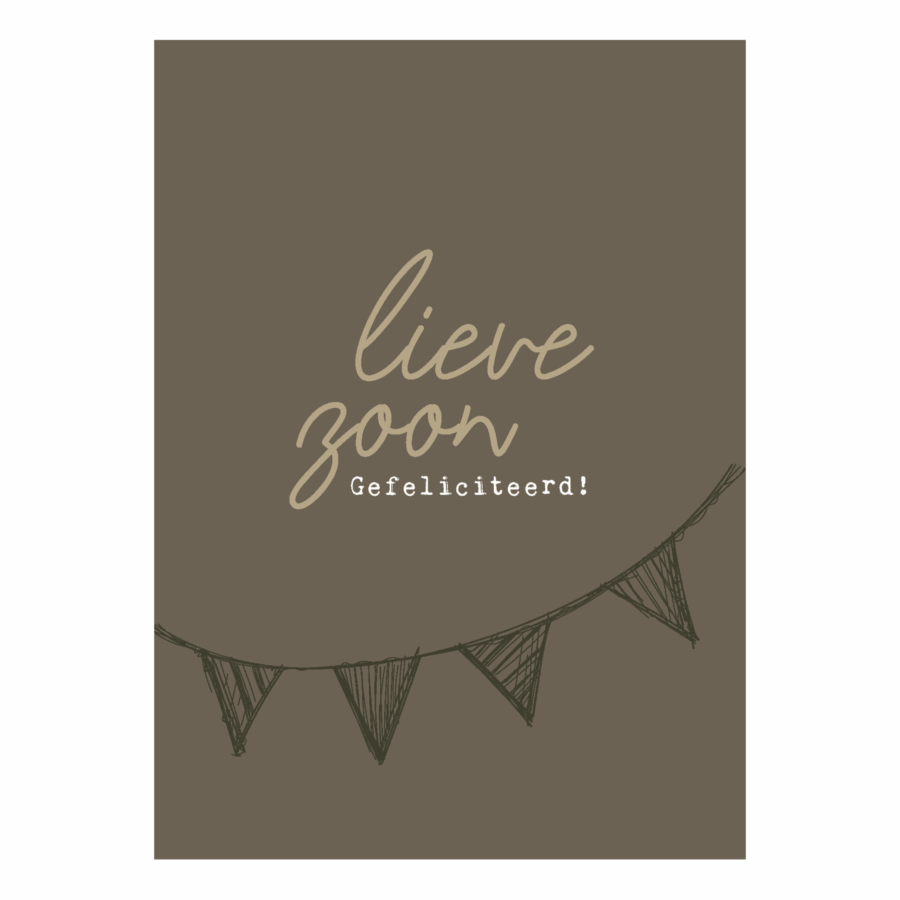 Wenskaart 'Lieve zoon'