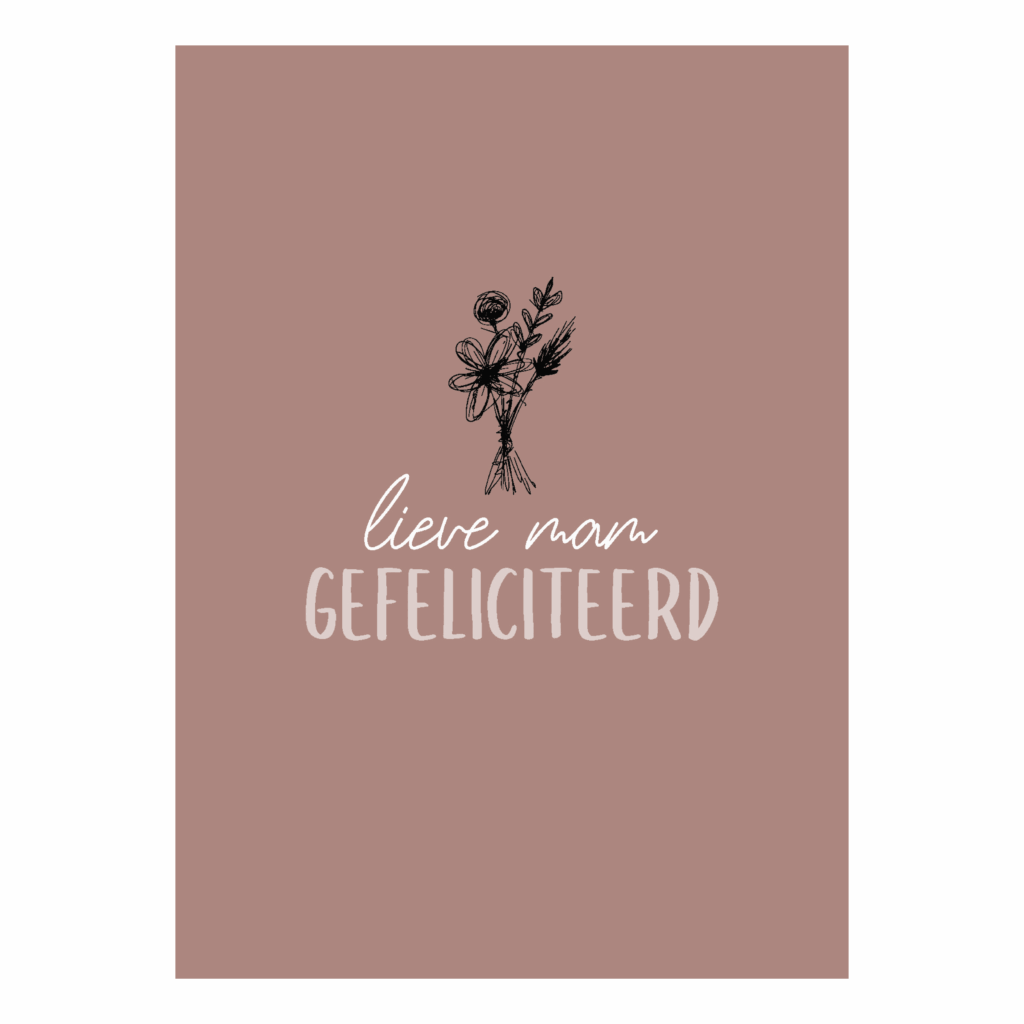 Wenskaart 'Lieve mam'