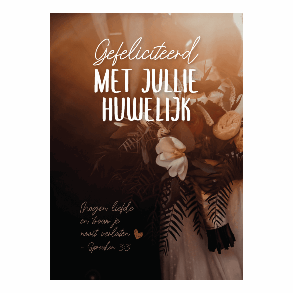 Wenskaart 'Gefeliciteerd met jullie huwelijk'