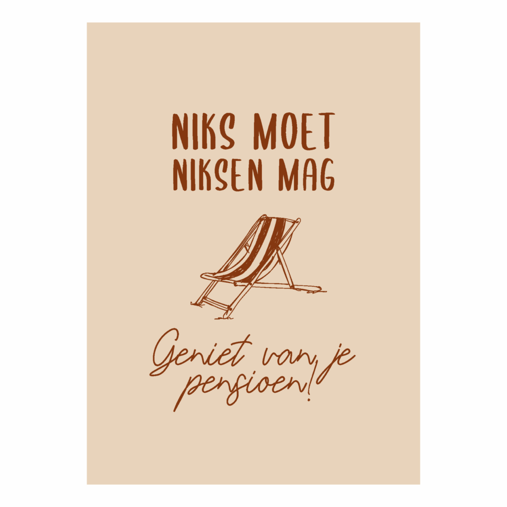 Wenskaart 'Geniet van je pensioen'