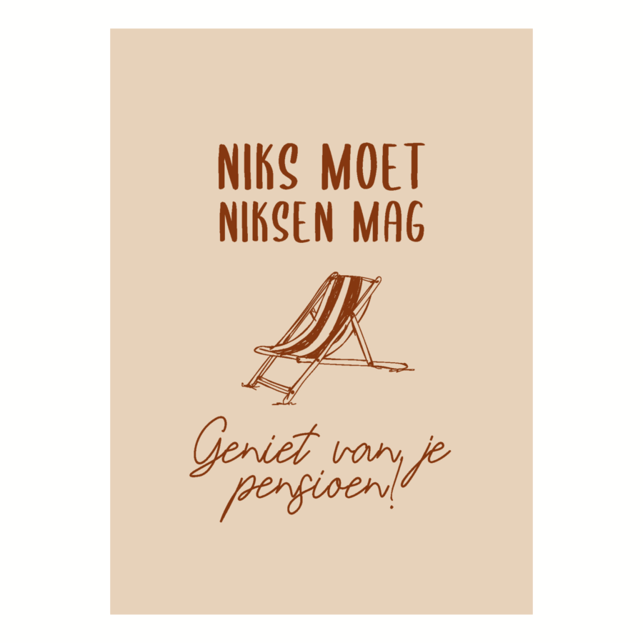 Wenskaart 'Geniet van je pensioen'