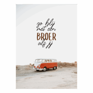 Wenskaart 'Zo blij met een broer als jij'