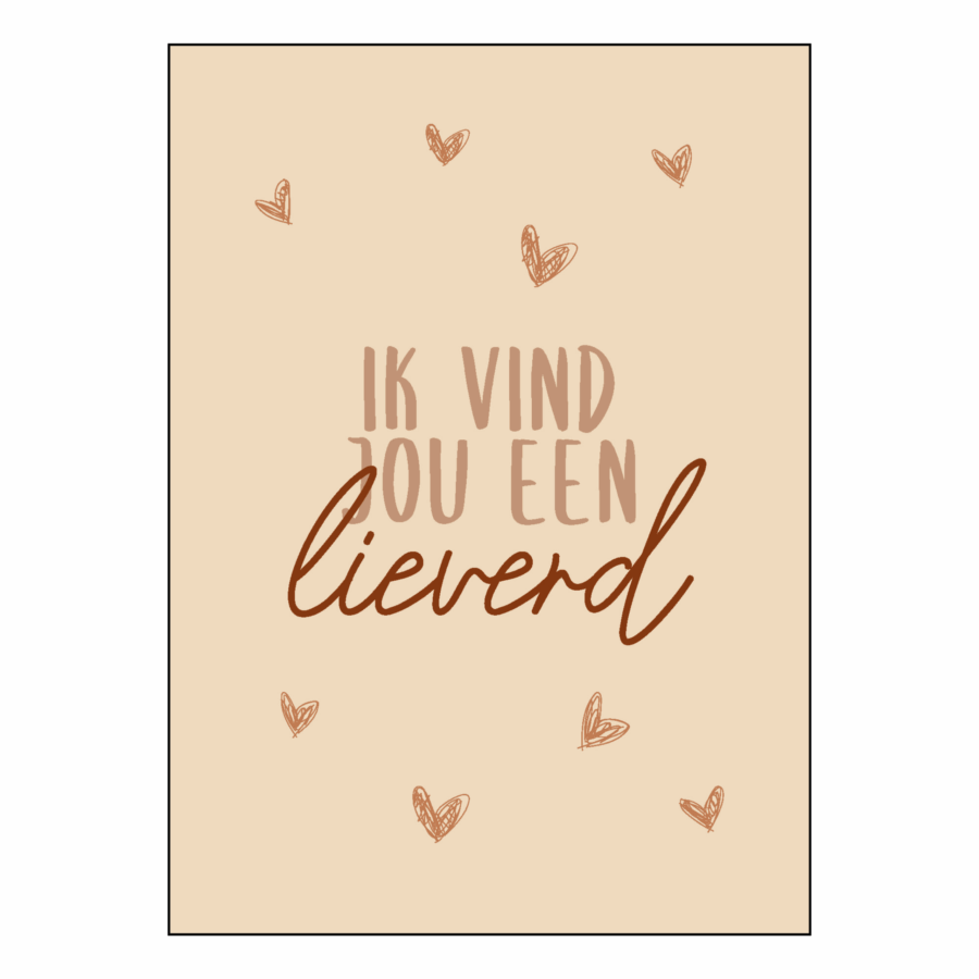 Wenskaart 'Lieverd'