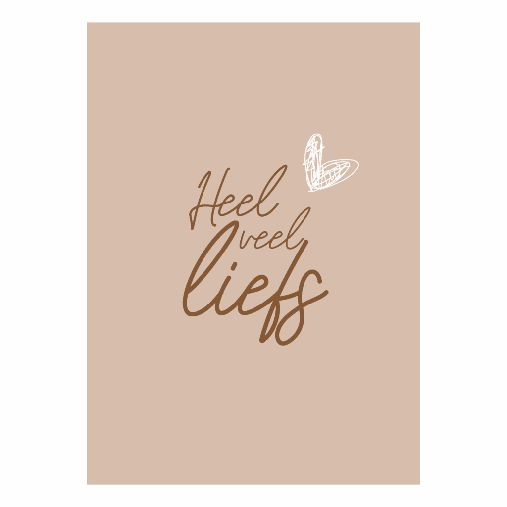 Wenskaart 'Heel veel liefs'