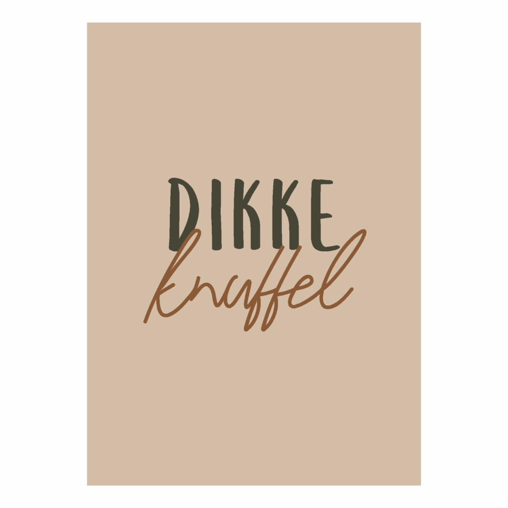 Wenskaart 'Dikke knuffel'