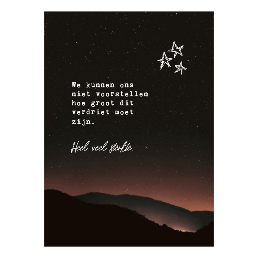 Wenskaart 'Heel veel sterkte'