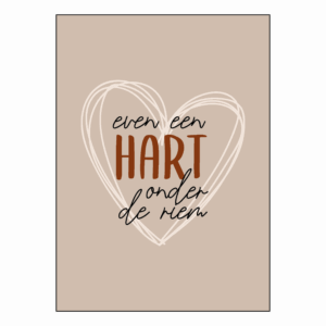 Wenskaart 'Hart onder de riem'