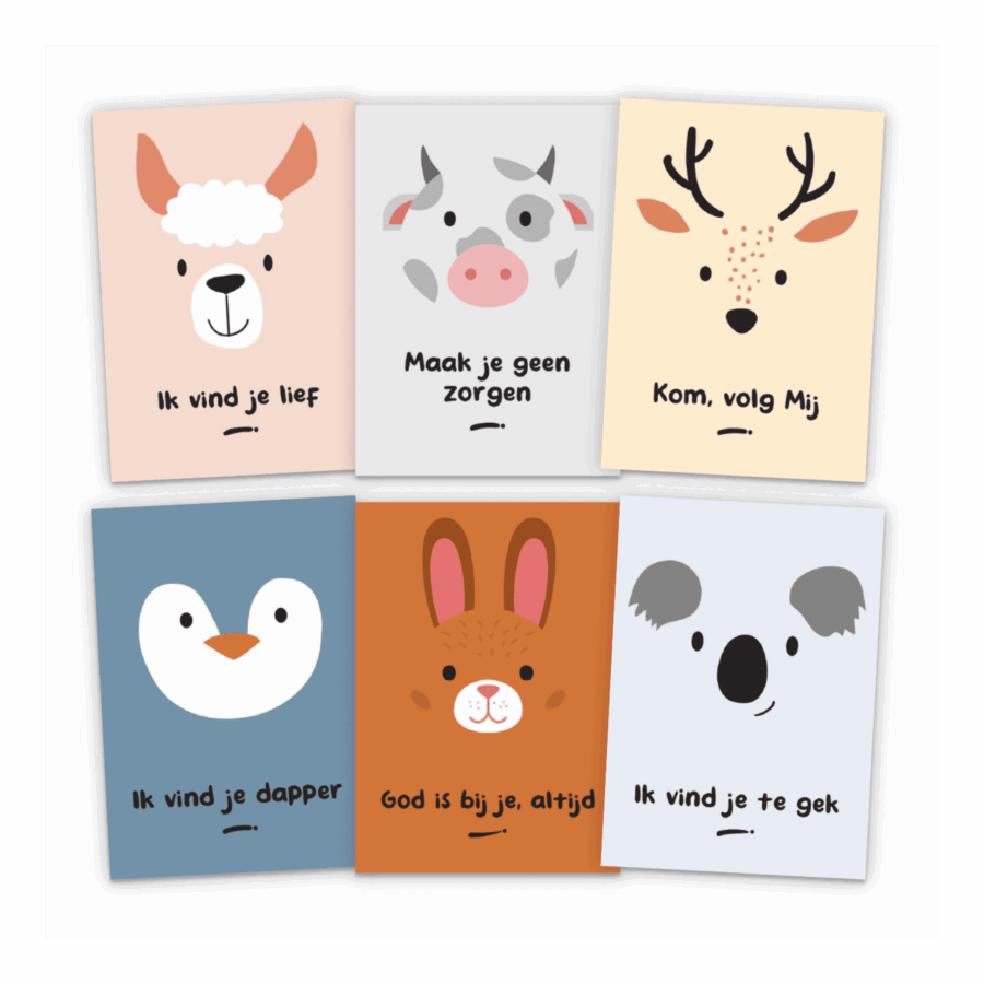 Set kinderkaarten dieren 1