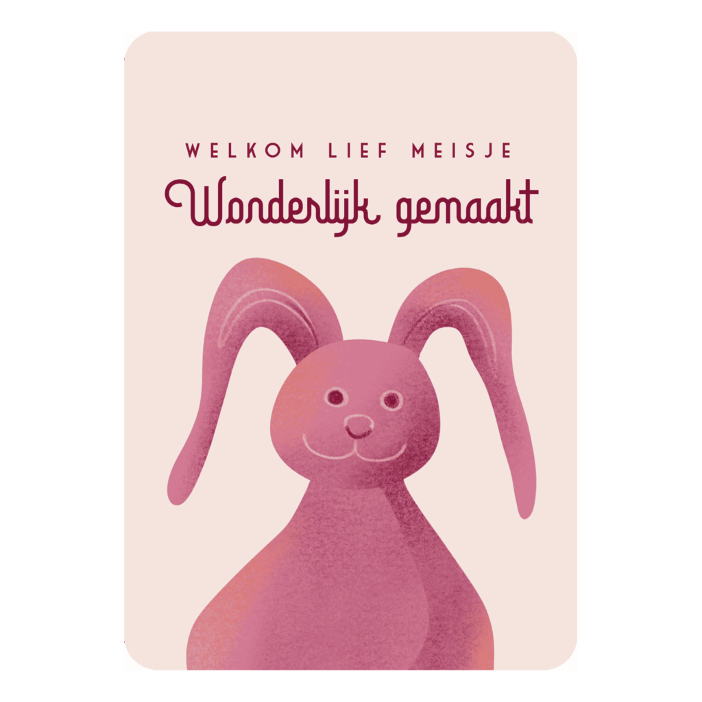 Kaart 'Welkom lief meisje'