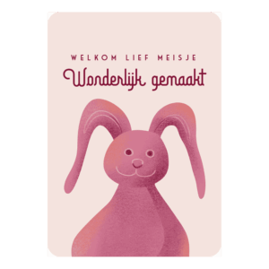 Kaart 'Welkom lief meisje'