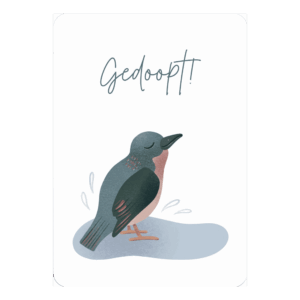 Kaart 'Gedoopt - vogel'