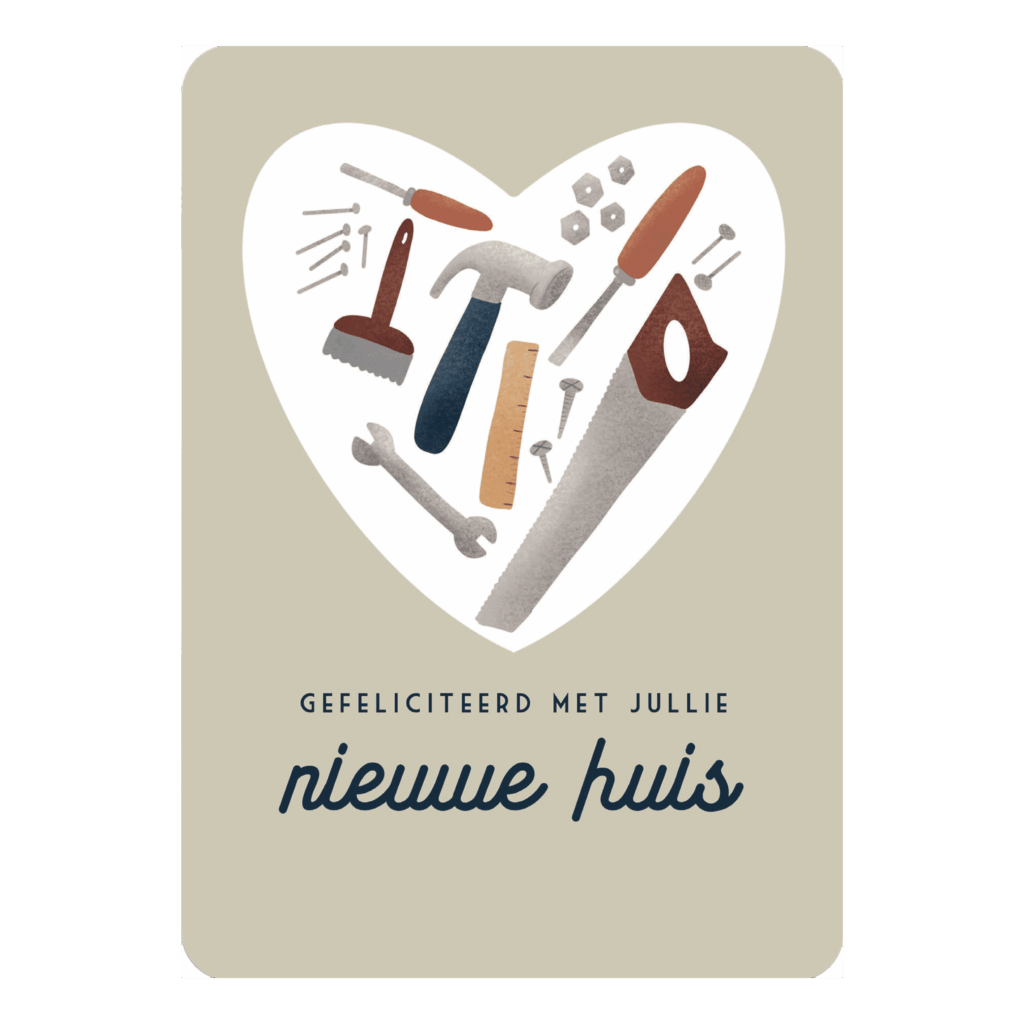 Kaart 'Gefeliciteerd - Nieuw huis'
