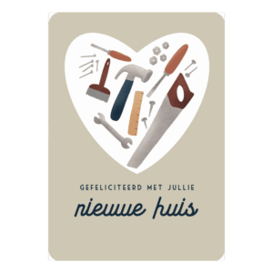 Kaart 'Gefeliciteerd - Nieuw huis'