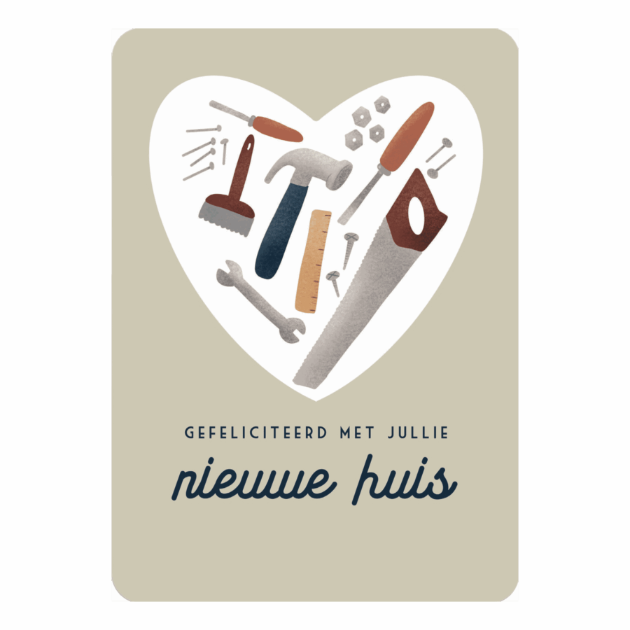 Kaart 'Gefeliciteerd - Nieuw huis'