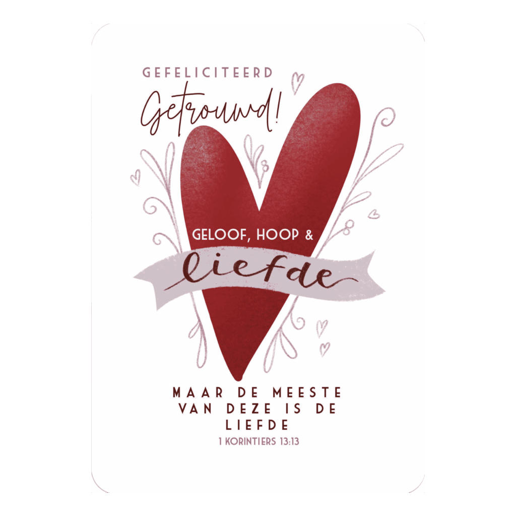 Kaart 'Geloof, hoop & liefde'
