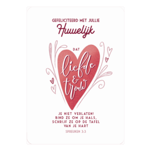 Kaart 'Liefde & trouw'