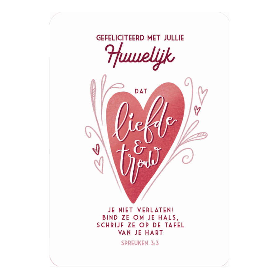 Kaart 'Liefde & trouw'