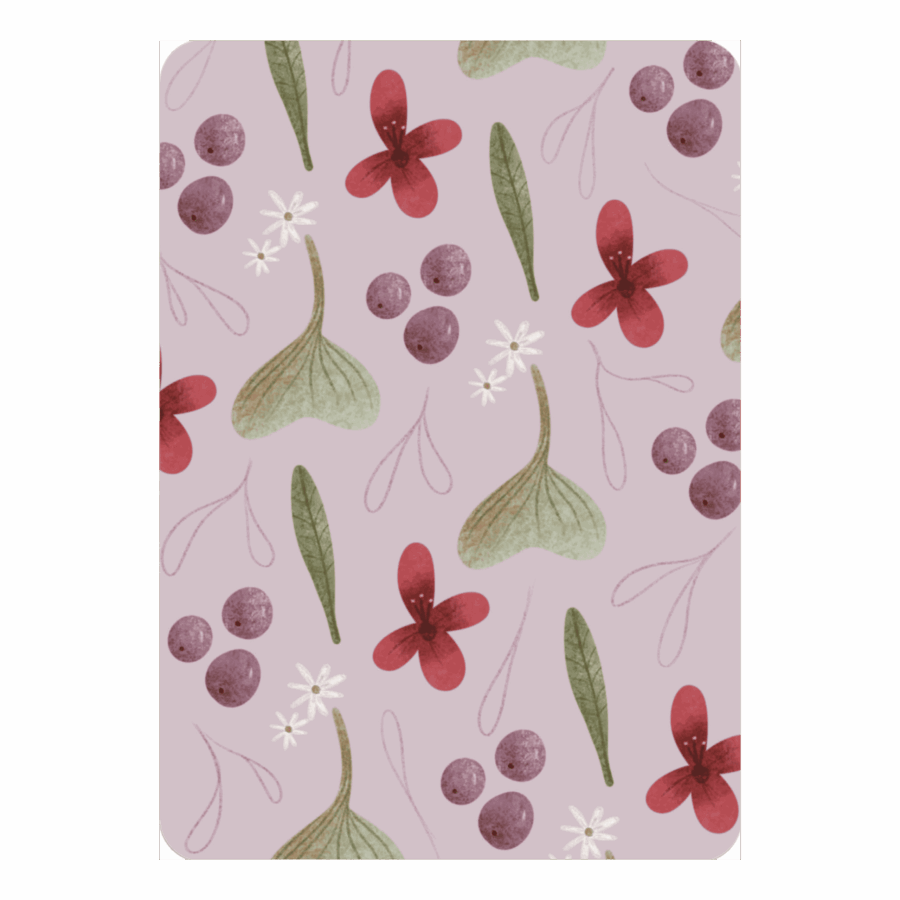 Kaart 'Bloemen - paars'