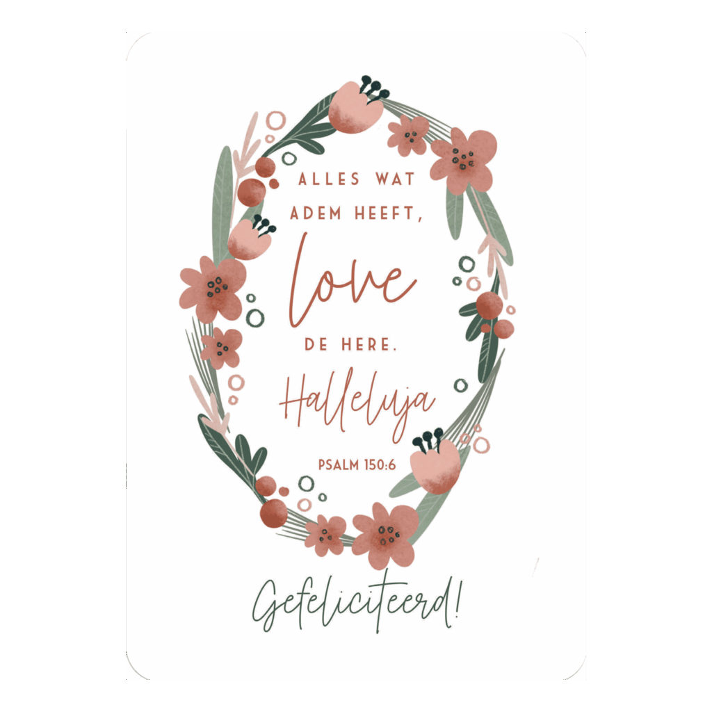 Kaart 'Gefeliciteerd - Alles wat adem heeft'