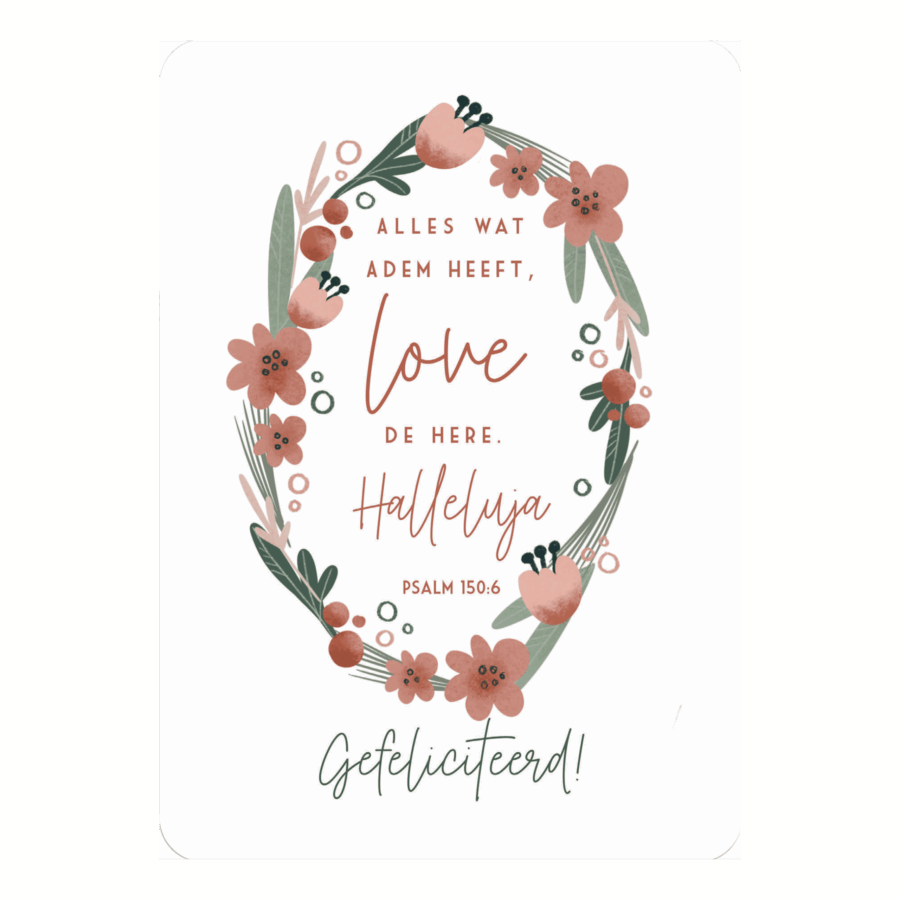 Kaart 'Gefeliciteerd - Alles wat adem heeft'