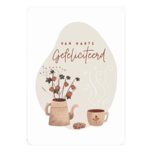 Kaart 'Gefeliciteerd - Koffie'