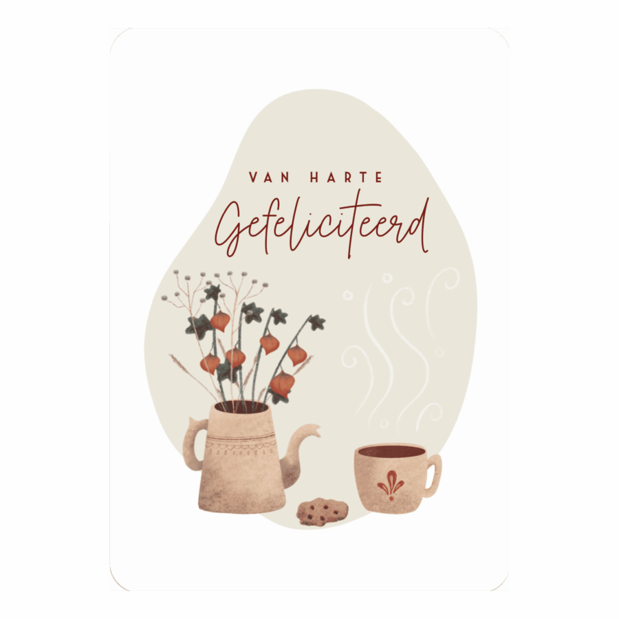 Kaart 'Gefeliciteerd - Koffie'
