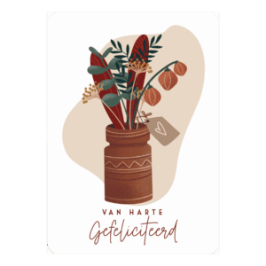 Kaart 'Gefeliciteerd - Vaas'