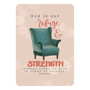 Kaart 'God is our refuge'