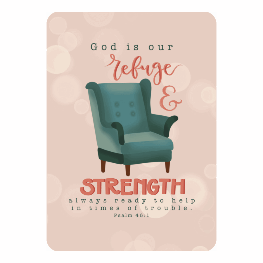 Kaart 'God is our refuge'