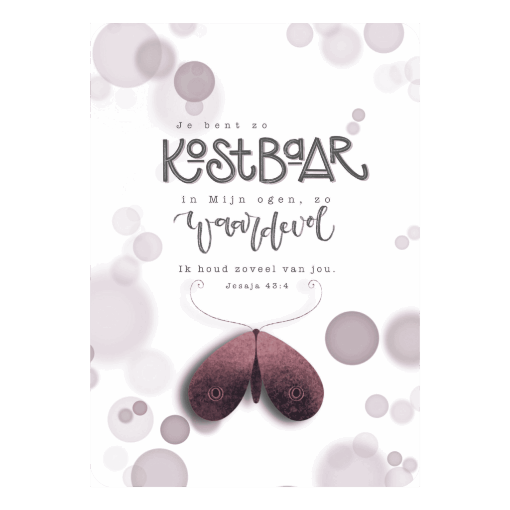 Kaart 'Je bent zo kostbaar'