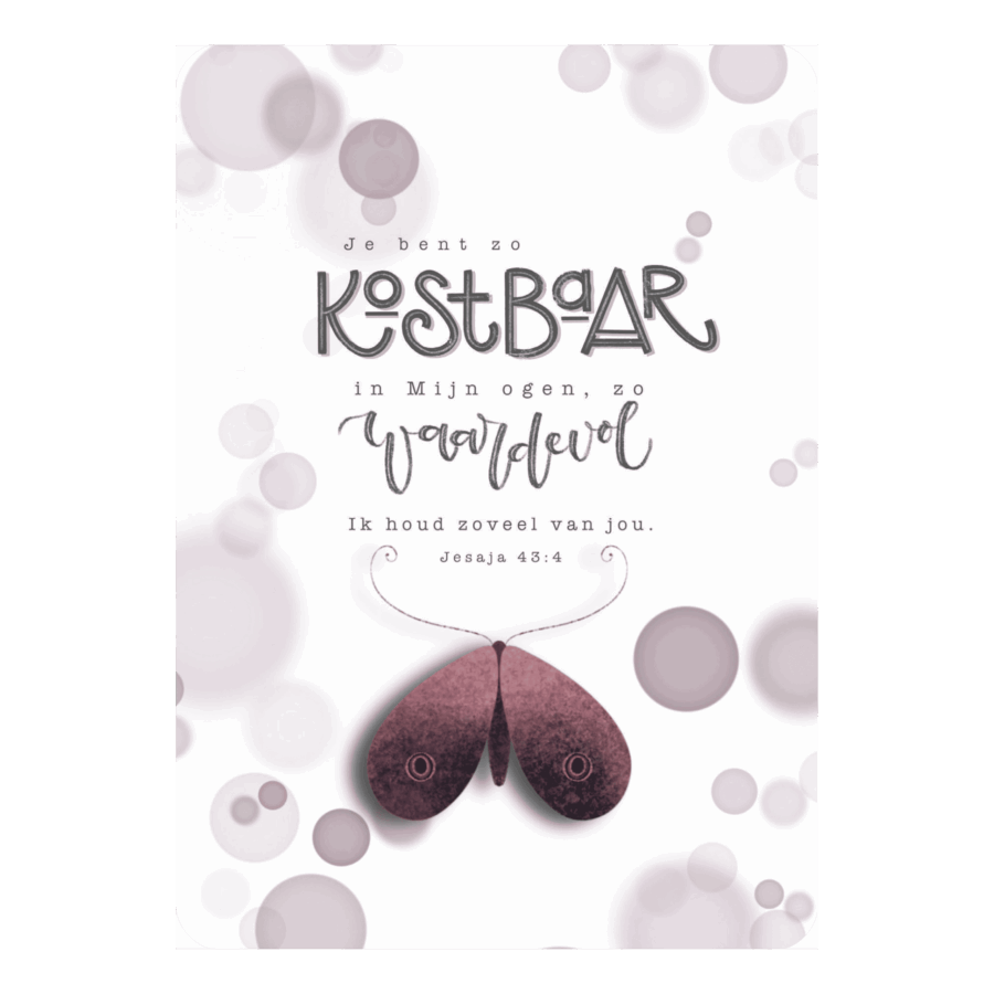 Kaart 'Je bent zo kostbaar'