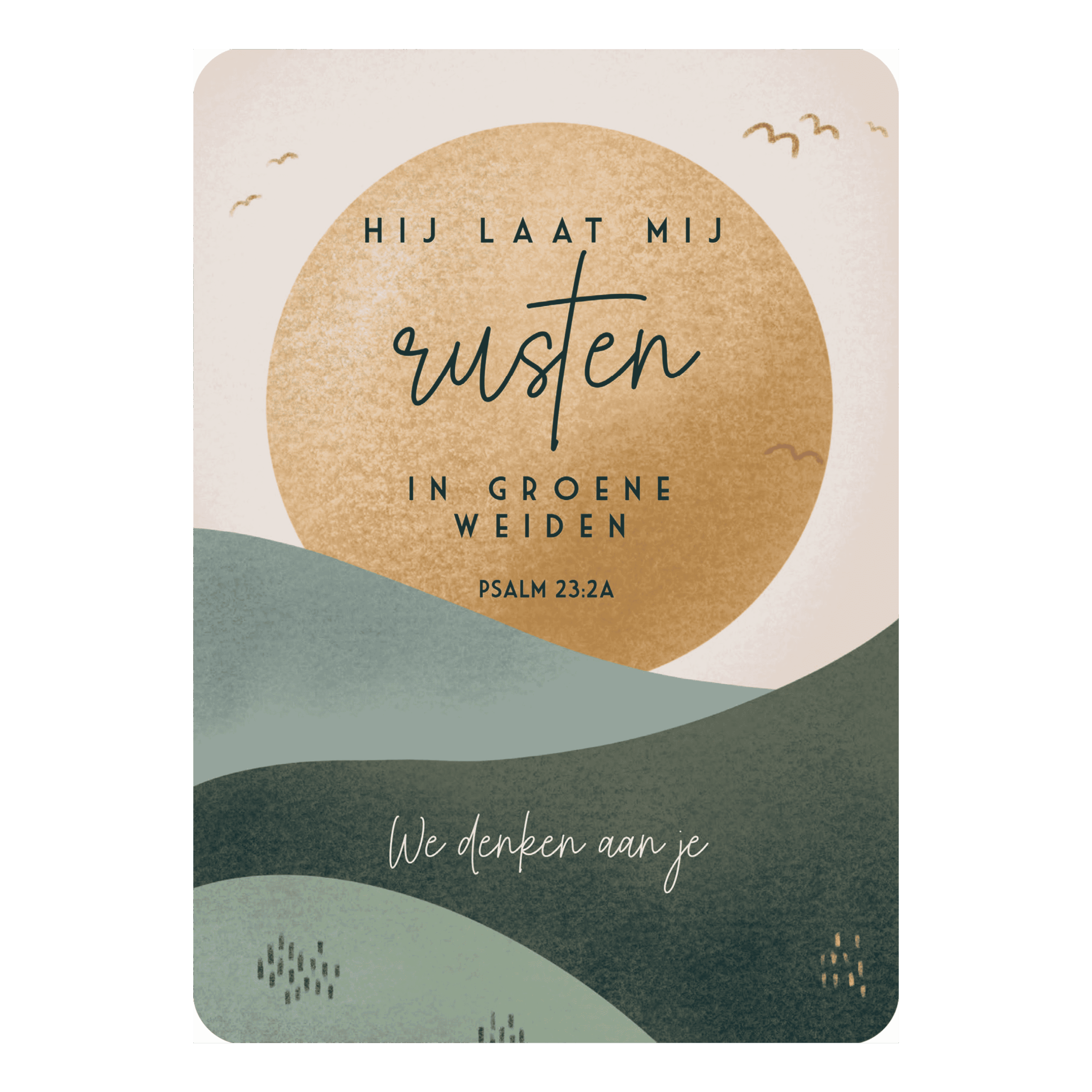 Kaart 'Hij laat mij rusten'