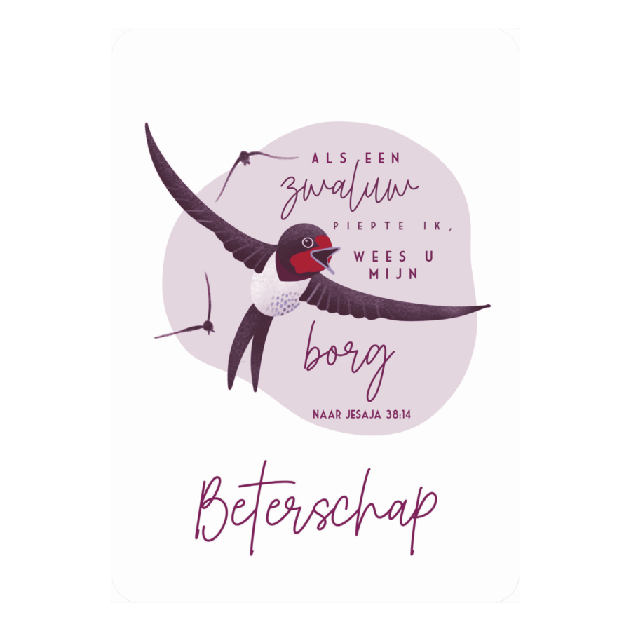 Kaart 'Beterschap - Als een zwaluw'
