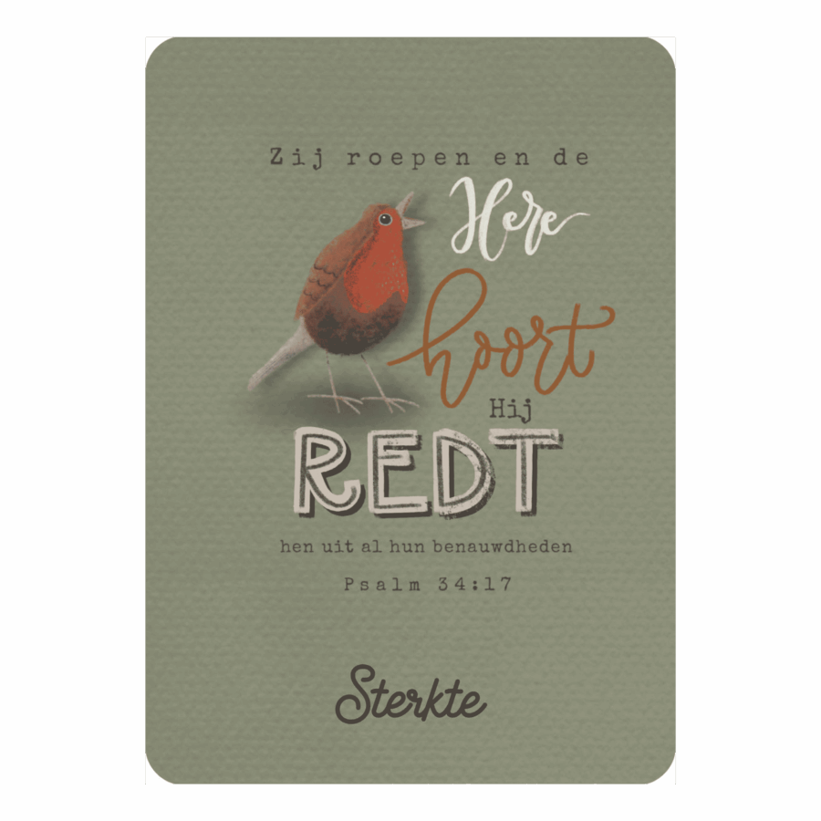 Kaart 'Sterkte - Zij roepen en de Here hoort'
