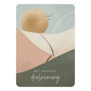 Kaart 'Oprechte deelneming - zon'