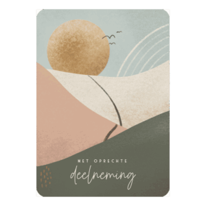 Kaart 'Oprechte deelneming - zon'