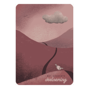 Kaart 'Oprechte deelneming - regen'