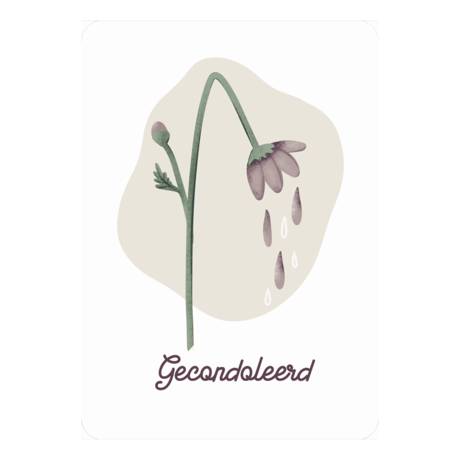 Kaart 'Gecondoleerd'