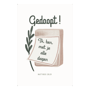 Kaart 'Gedoopt'