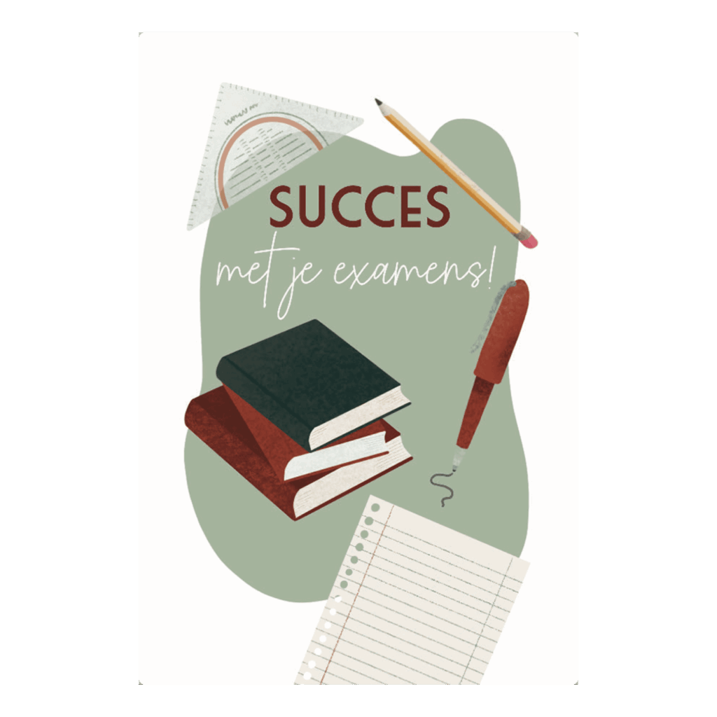 Kaart 'Succes met je examens'