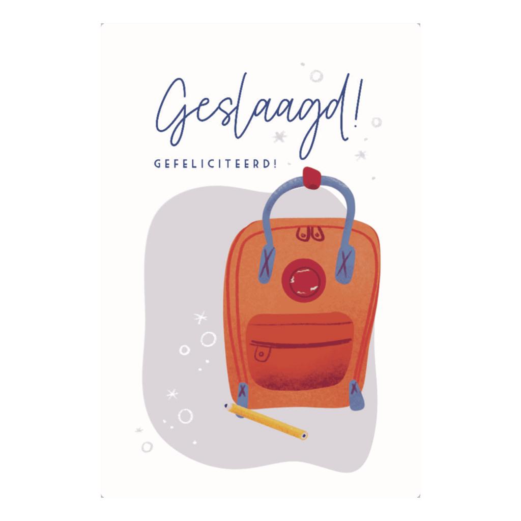Kaart 'Geslaagd'