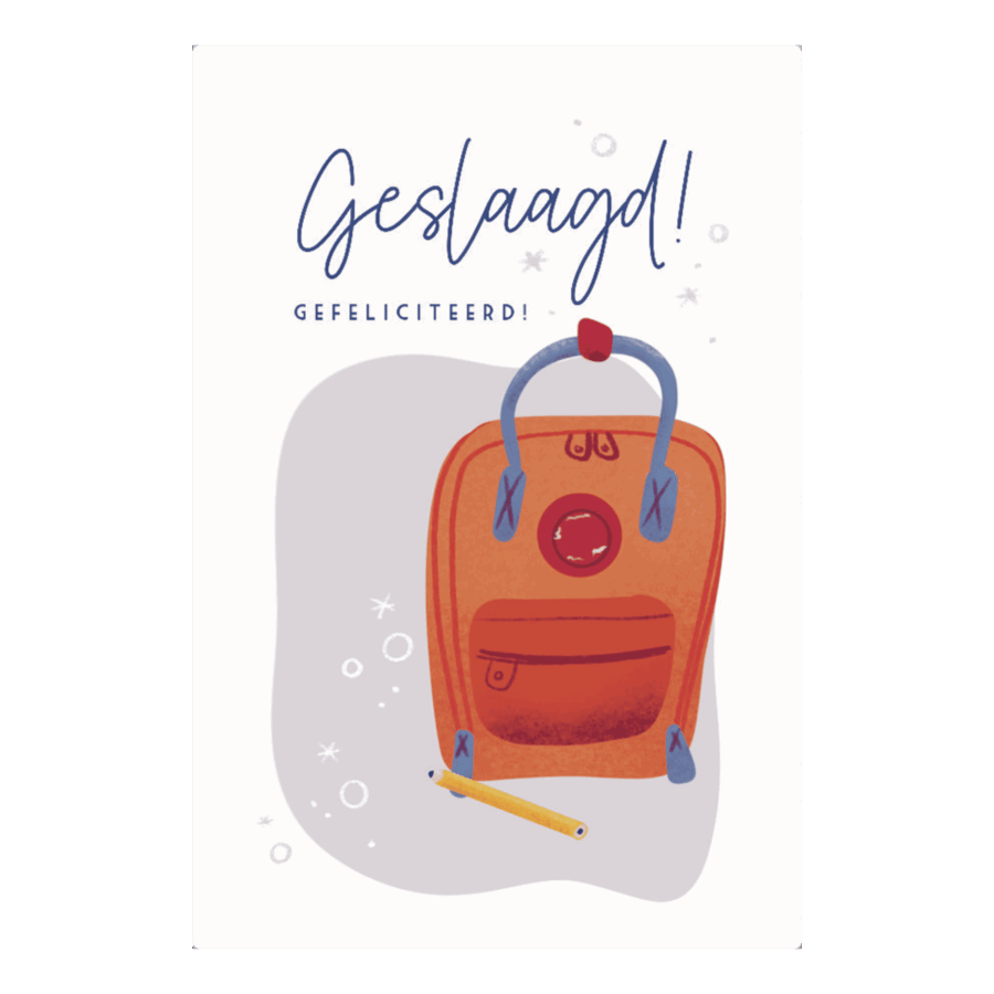 Kaart 'Geslaagd'