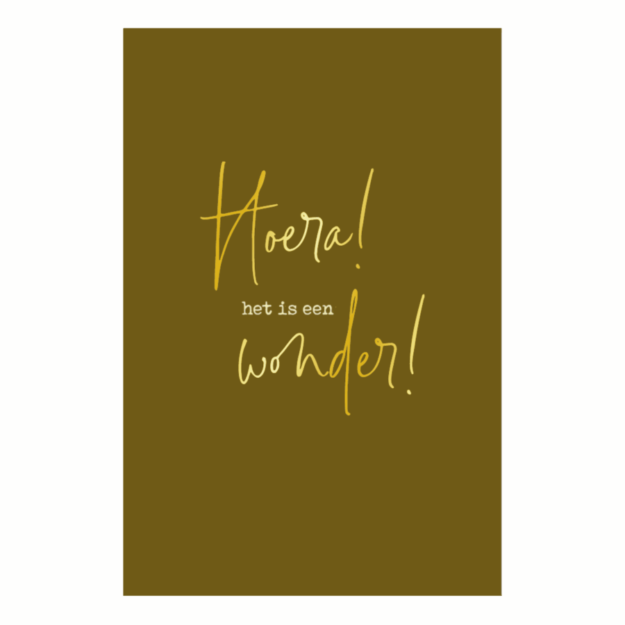 Kaart 'Een wonder'