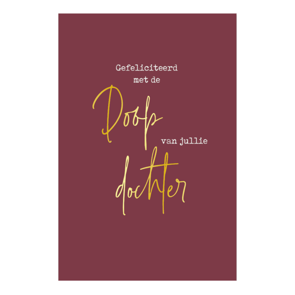Kaart 'Doop dochter'