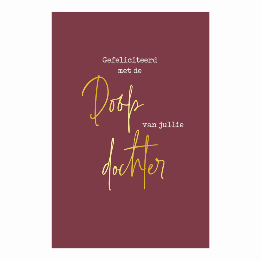 Kaart 'Doop dochter'