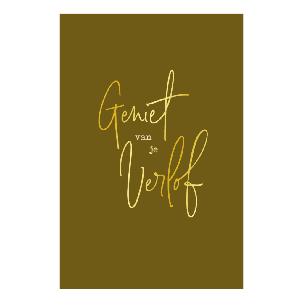 Kaart 'Geniet van je verlof'