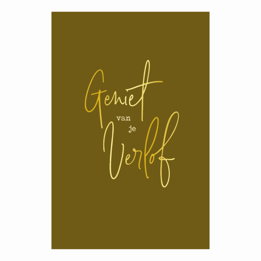 Kaart 'Geniet van je verlof'