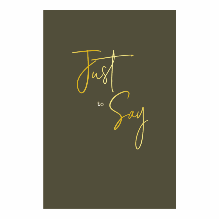 Kaart 'Just to say'