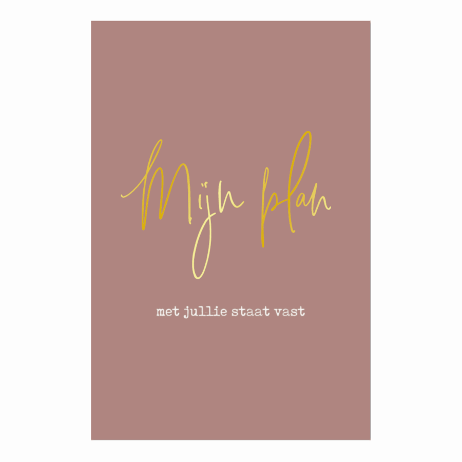 Kaart 'Mijn plan met jullie'