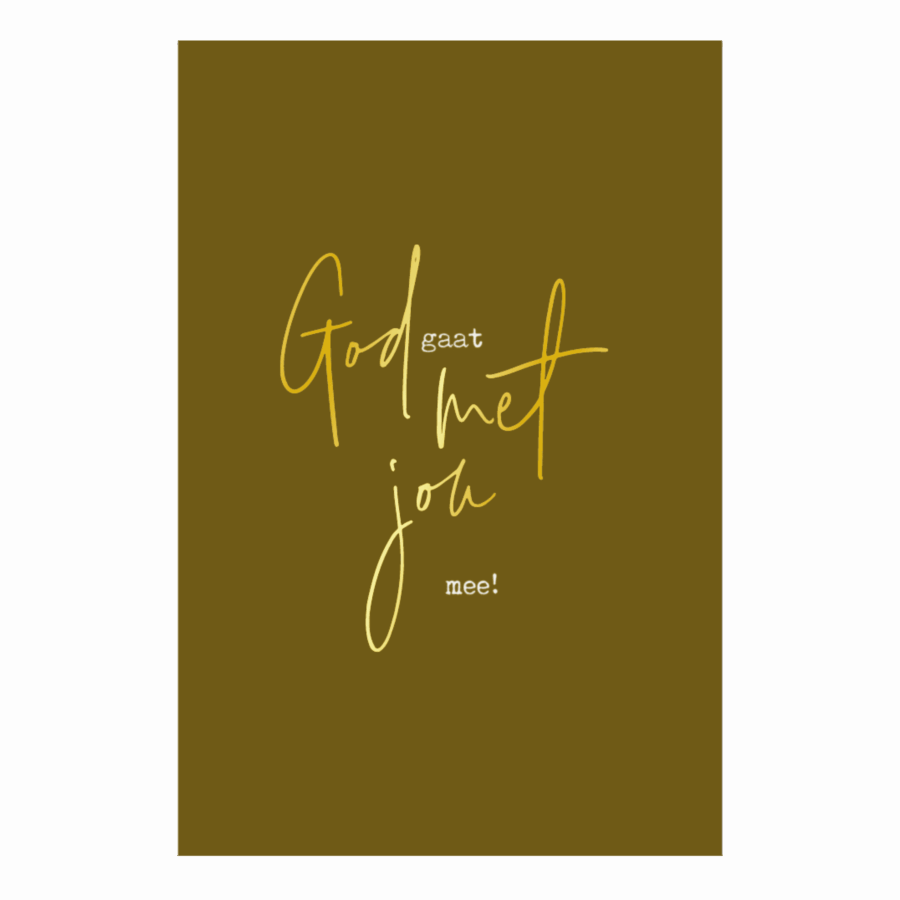 Kaart 'God gaat met jou mee'